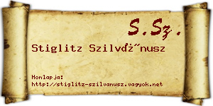 Stiglitz Szilvánusz névjegykártya